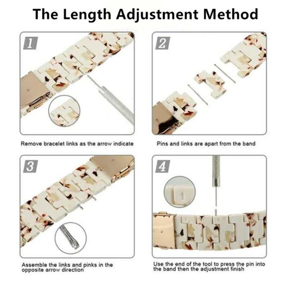 Purple Tortoise Shell Resin Apple Watch Band - Picture 2 of 2